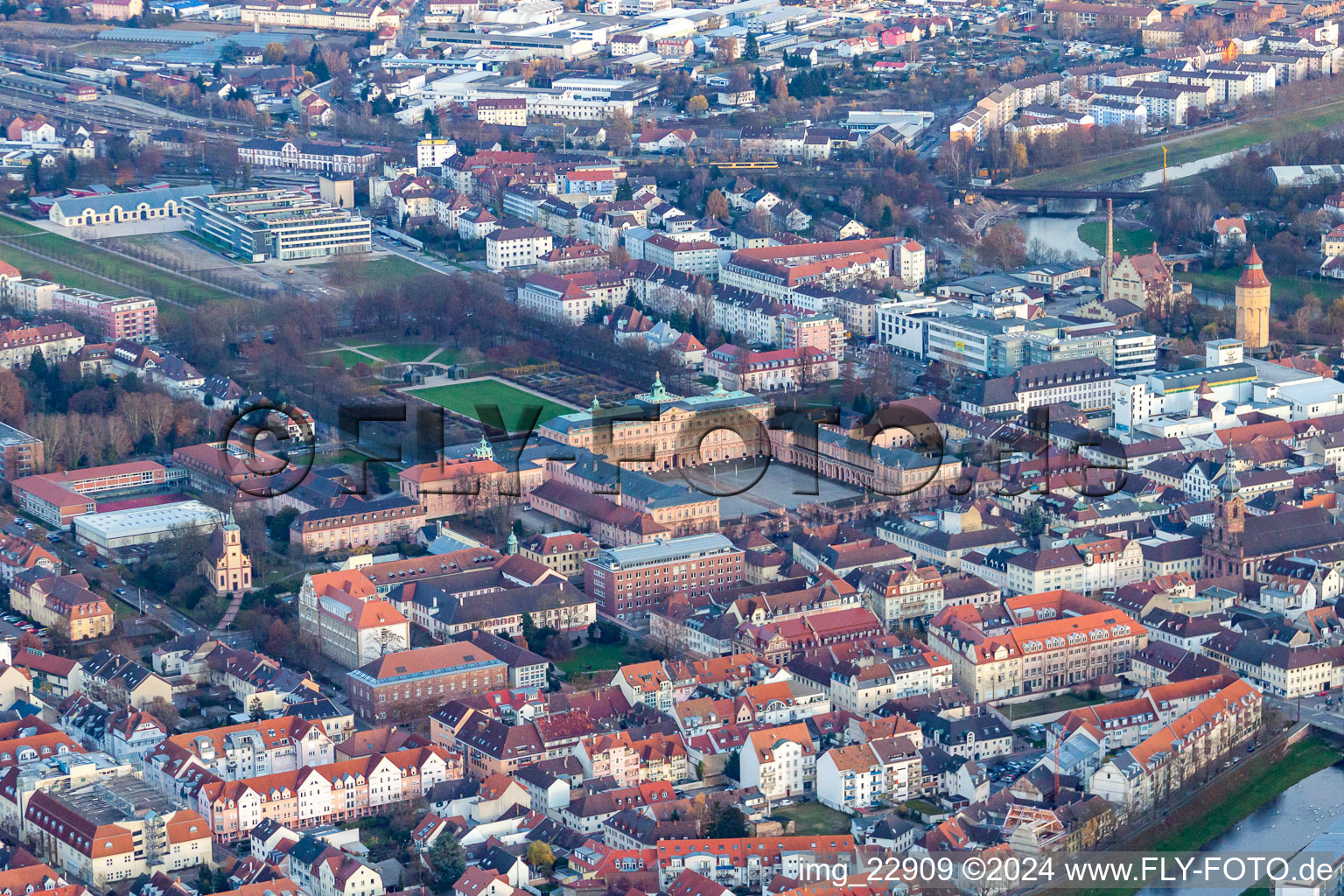 Residence Palace from the southeast in Rastatt in the state Baden-Wuerttemberg, Germany