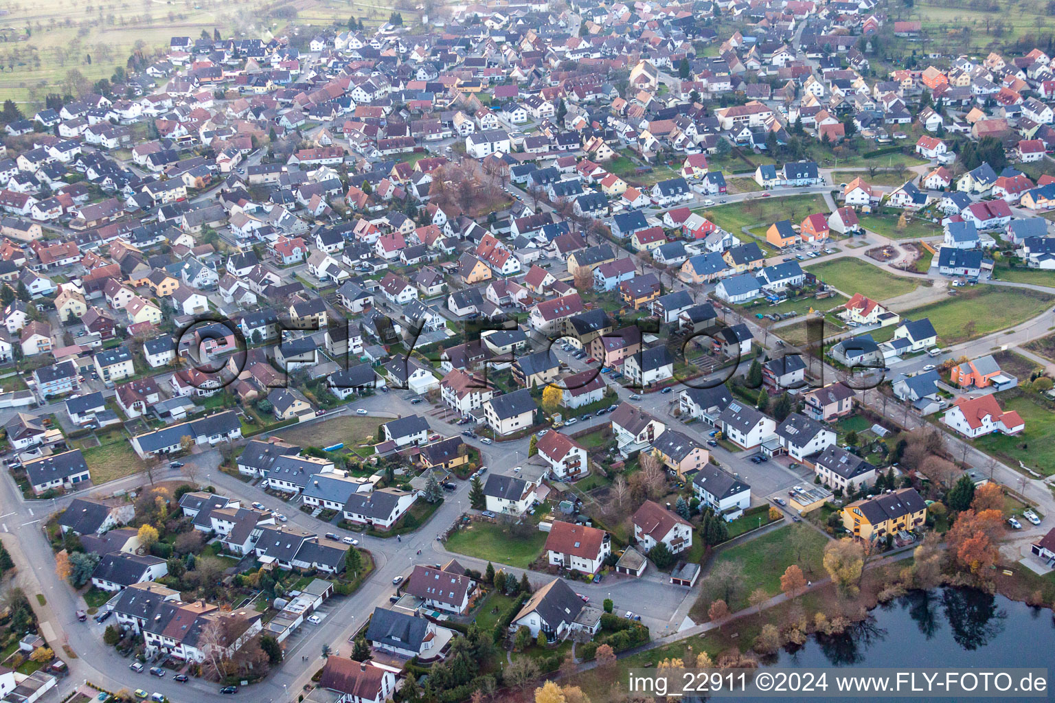 Linde Avenue in the district Ottersdorf in Rastatt in the state Baden-Wuerttemberg, Germany