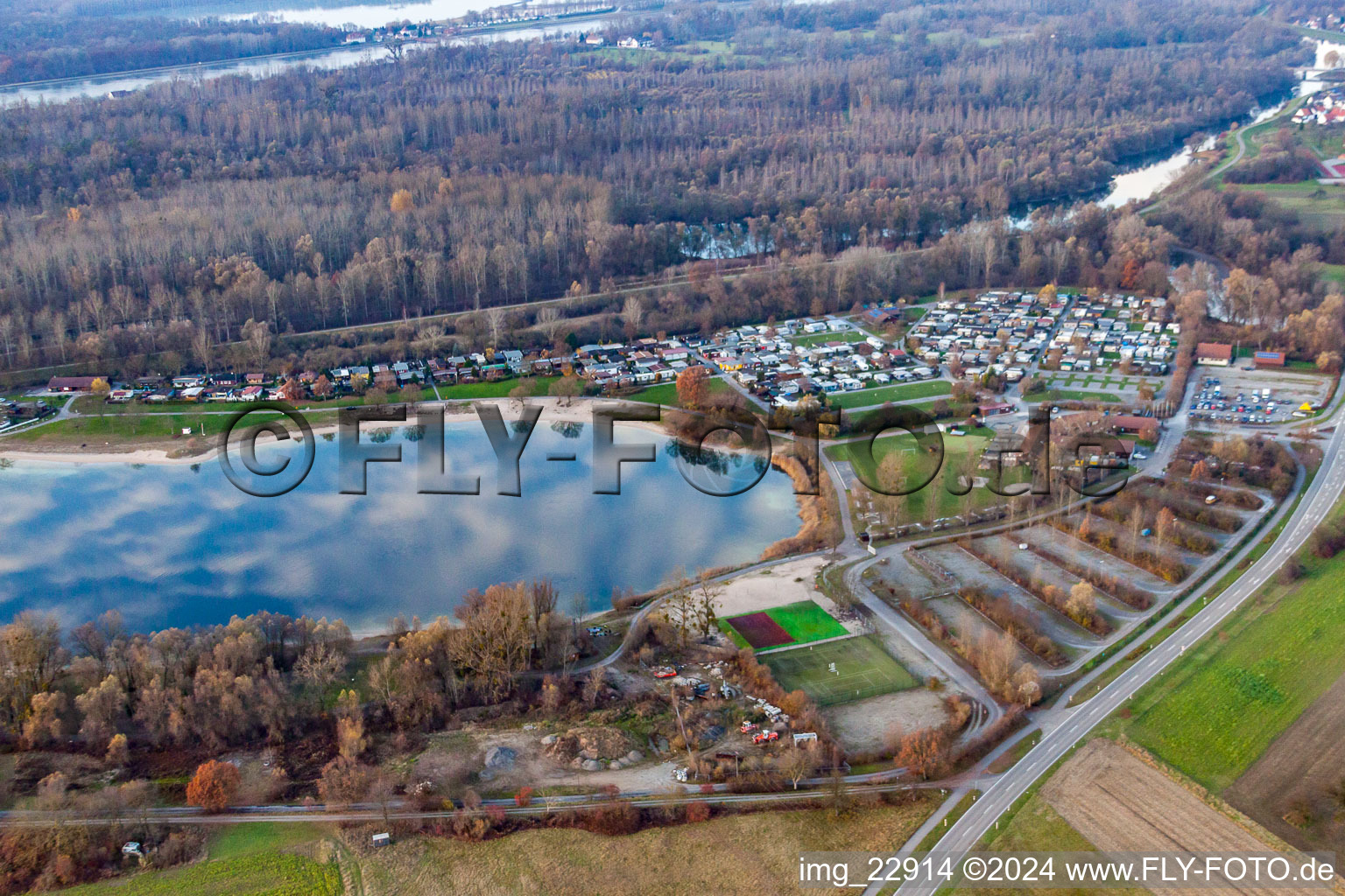 Rastatt leisure paradise in the district Plittersdorf in Rastatt in the state Baden-Wuerttemberg, Germany