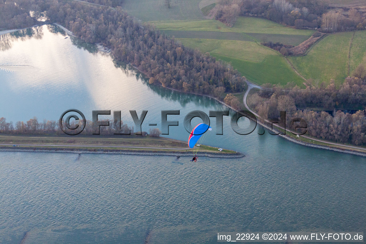 Under the lock of Iffezheim in Beinheim in the state Bas-Rhin, France