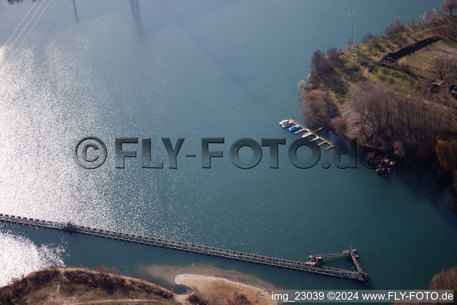 Wörth am Rhein in the state Rhineland-Palatinate, Germany from a drone