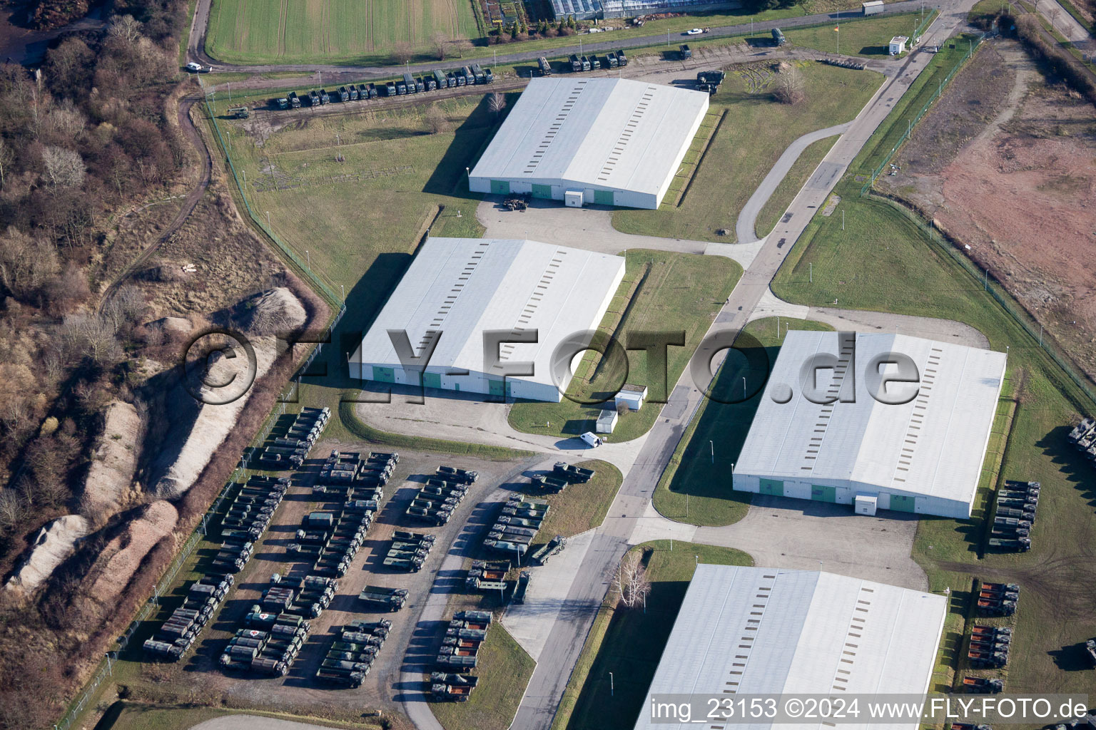 Aerial photograpy of District Knielingen in Karlsruhe in the state Baden-Wuerttemberg, Germany