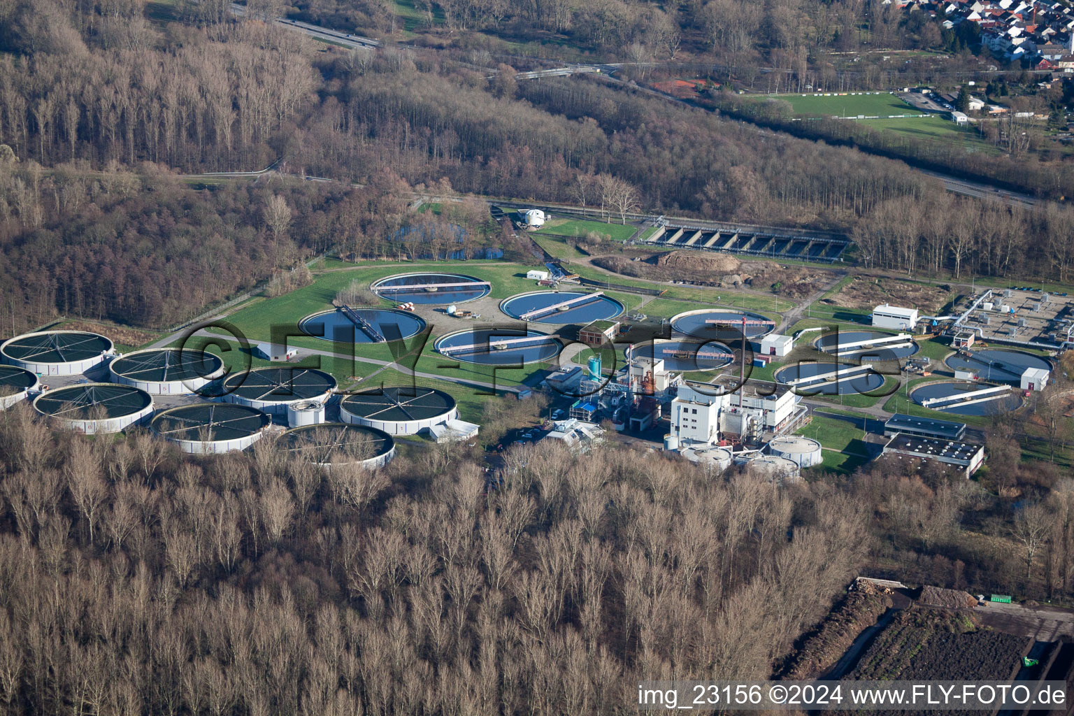 District Knielingen in Karlsruhe in the state Baden-Wuerttemberg, Germany out of the air