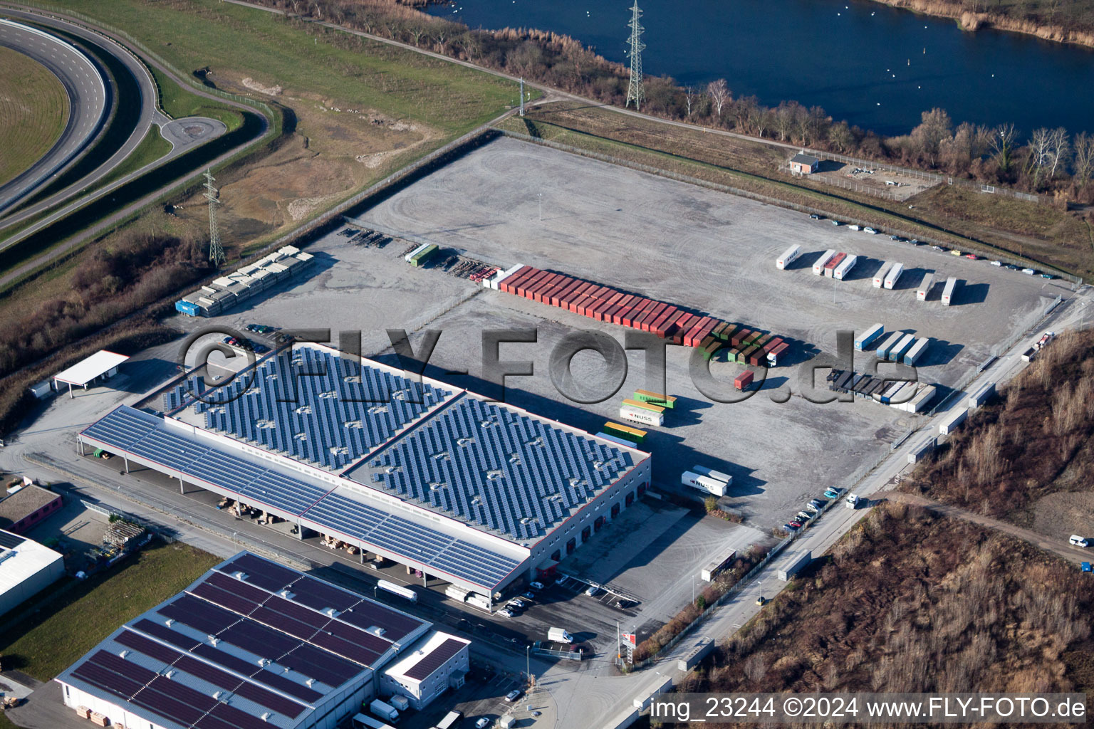 Building and production halls on the premises of Europack GmbH in the district Industriegebiet Woerth-Oberwald in Woerth am Rhein in the state Rhineland-Palatinate