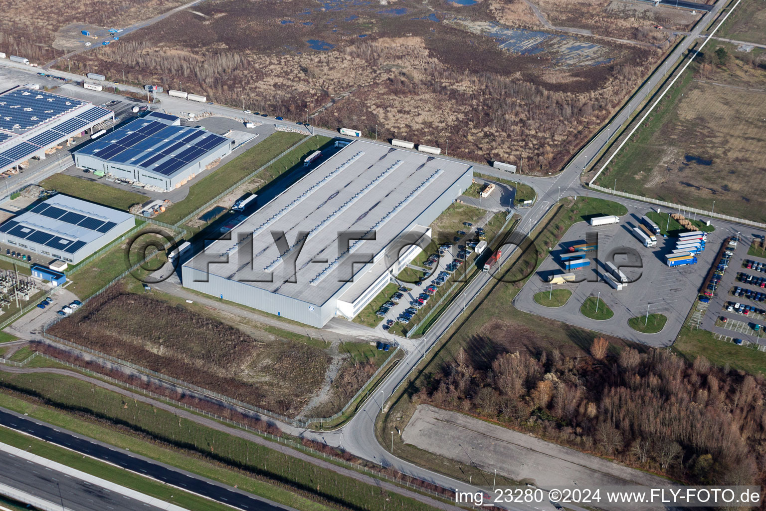 Thyssen Metal Center in the Oberwald industrial area in Wörth am Rhein in the state Rhineland-Palatinate, Germany