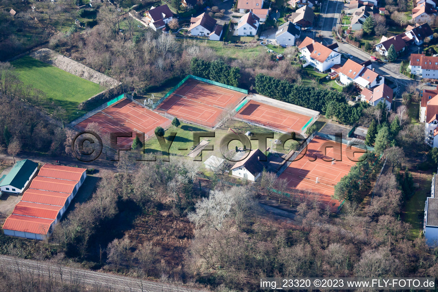 Jockgrim in the state Rhineland-Palatinate, Germany out of the air