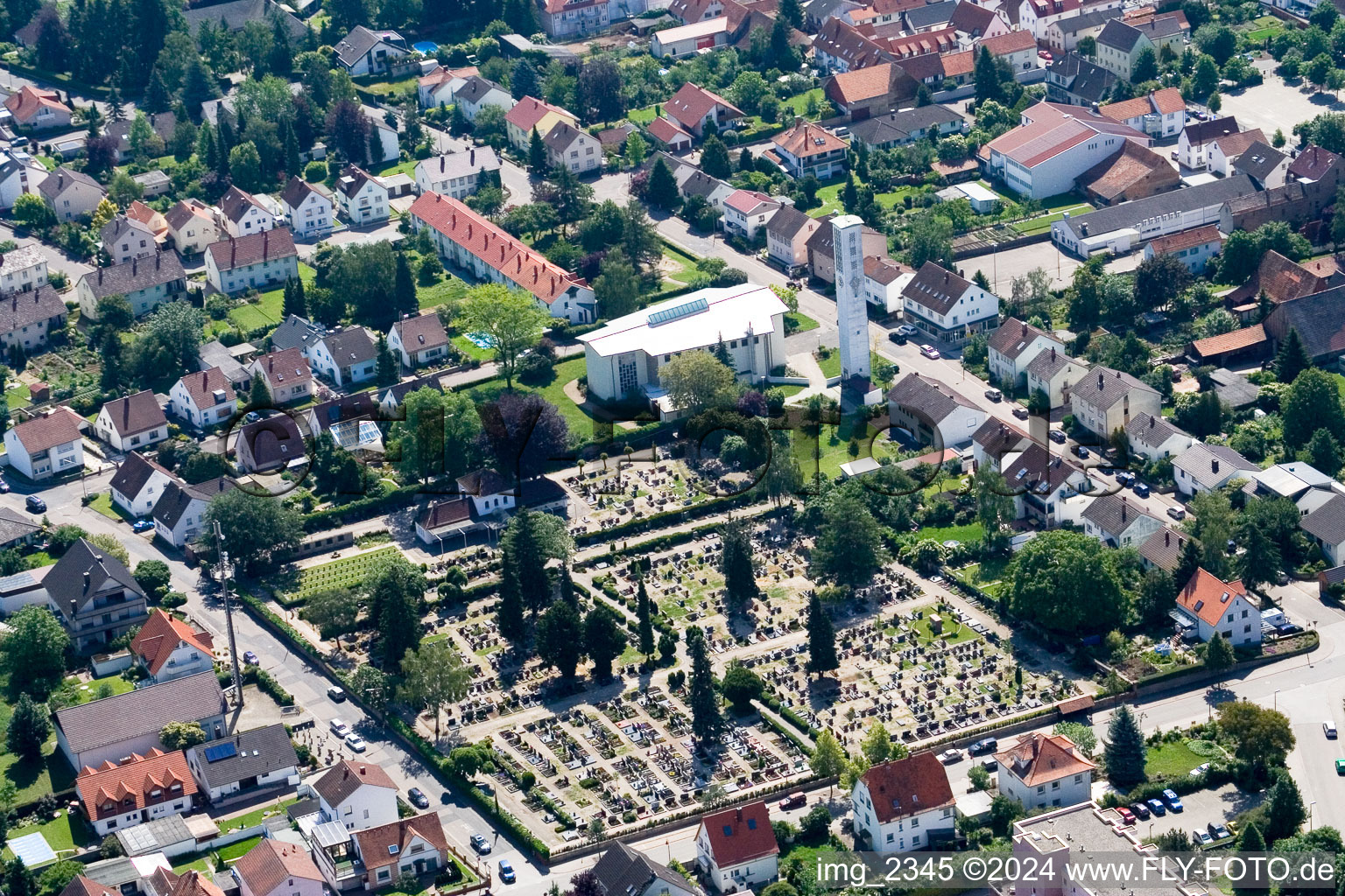 Cemetery in Kandel in the state Rhineland-Palatinate, Germany