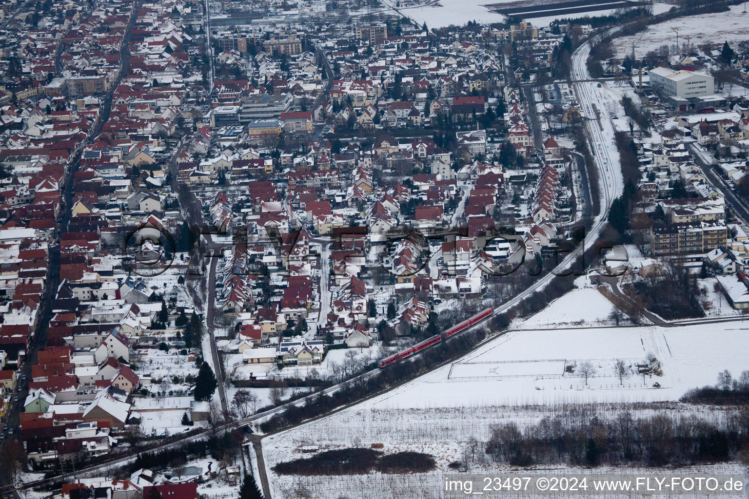 Living close to the city in Kandel in the state Rhineland-Palatinate, Germany out of the air