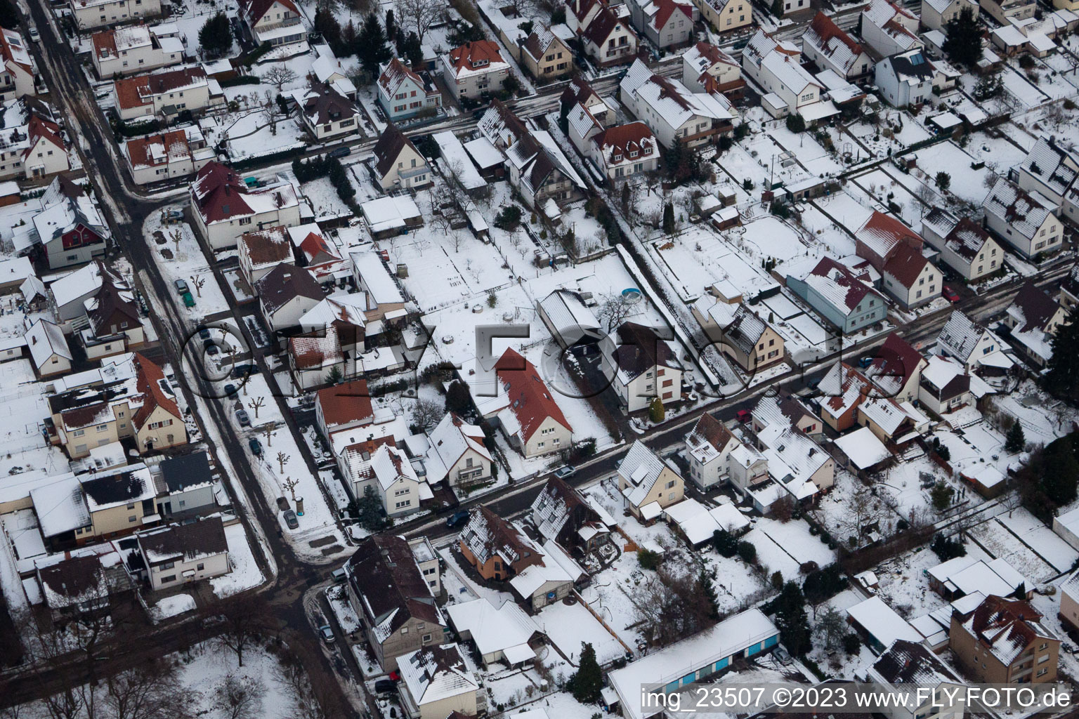Settlement in Kandel in the state Rhineland-Palatinate, Germany out of the air