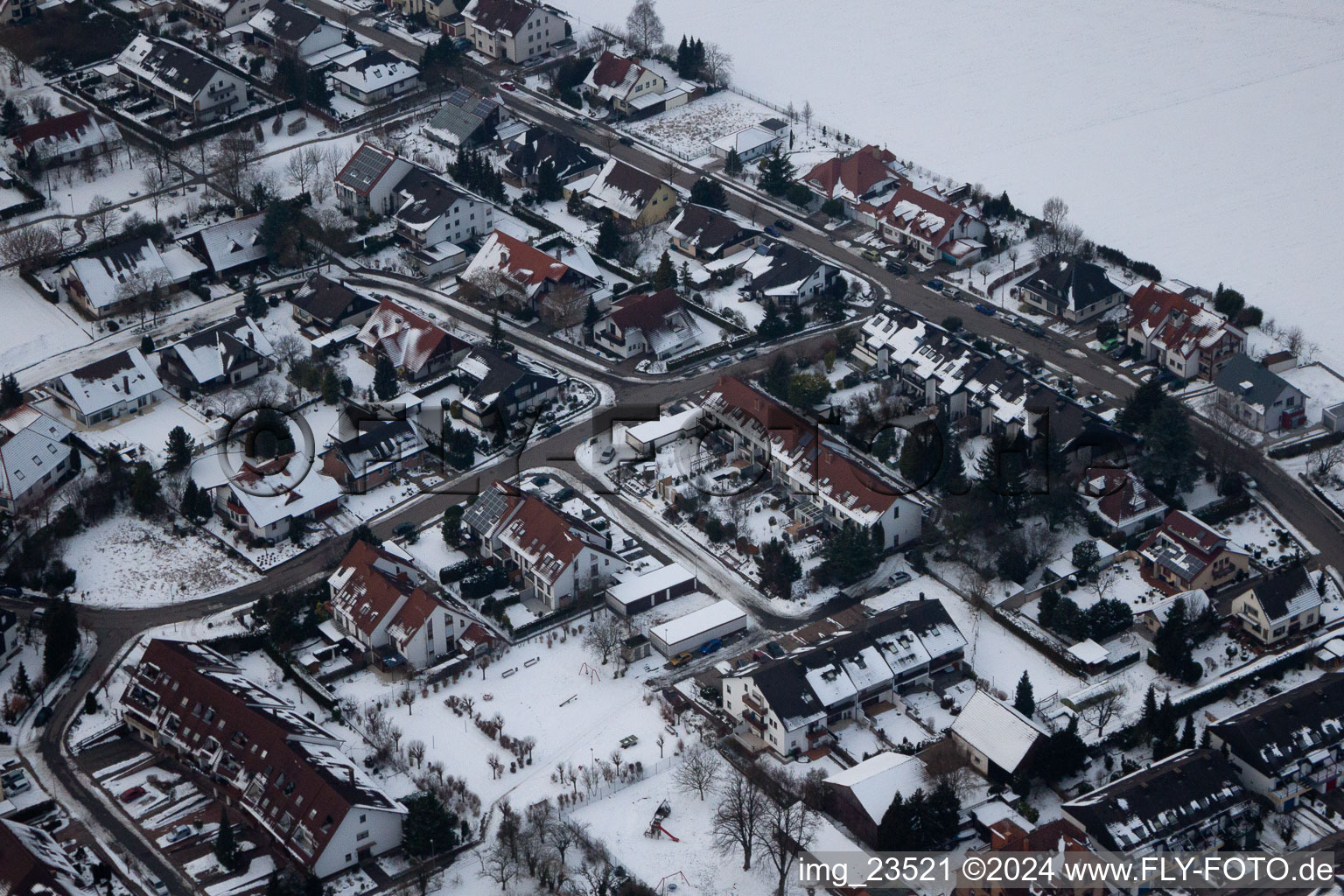 Aerial photograpy of Castle ring in Kandel in the state Rhineland-Palatinate, Germany