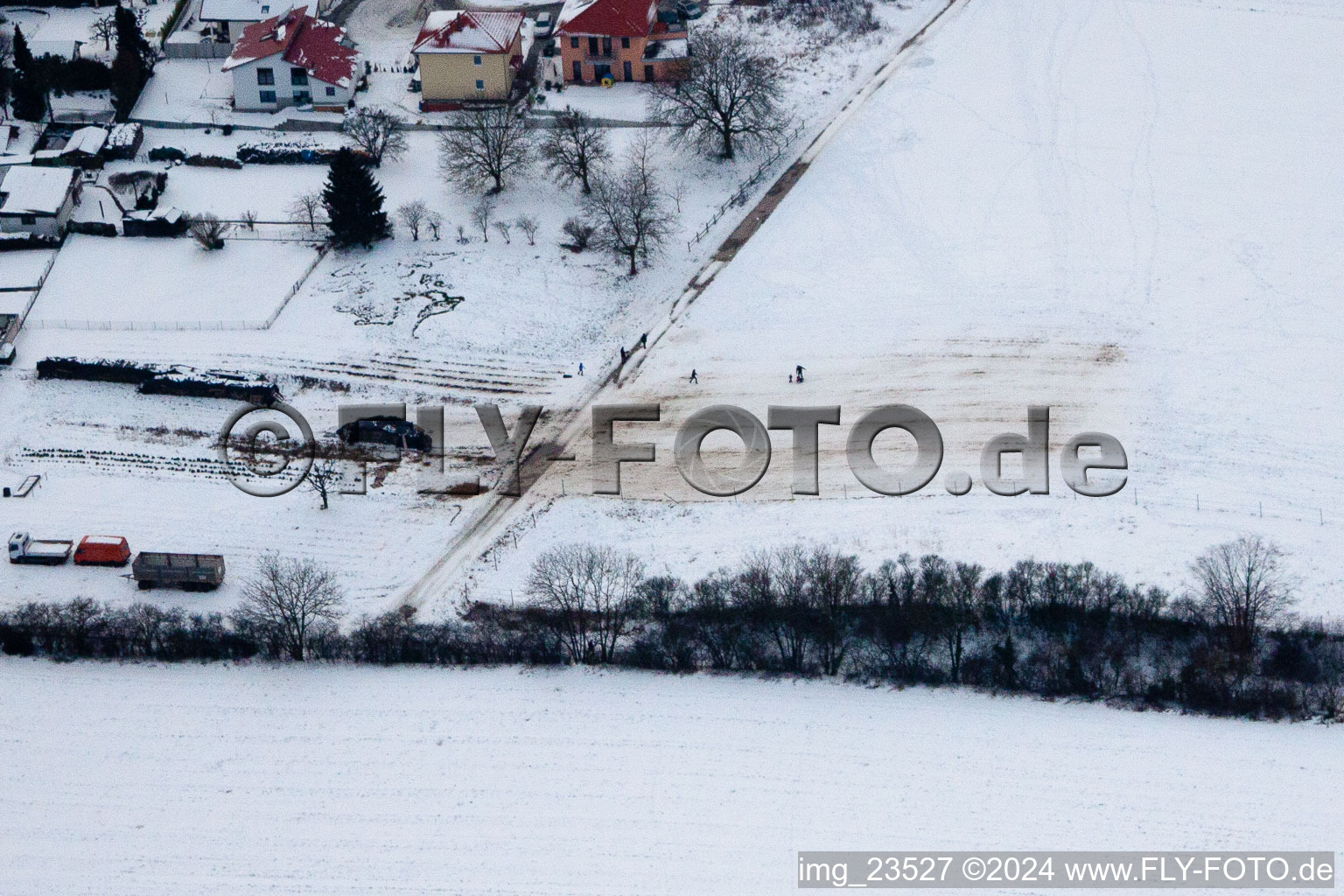 Short toboggan run on Galgenberg in Kandel in the state Rhineland-Palatinate, Germany