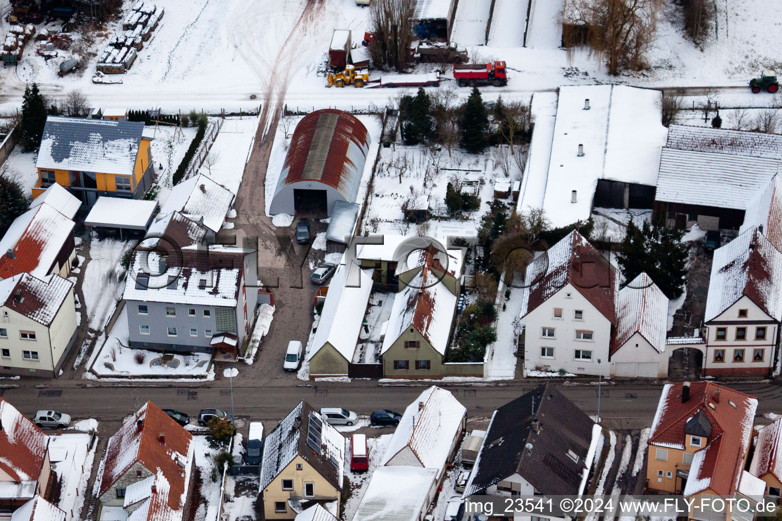 Drone image of Saarstr in Kandel in the state Rhineland-Palatinate, Germany