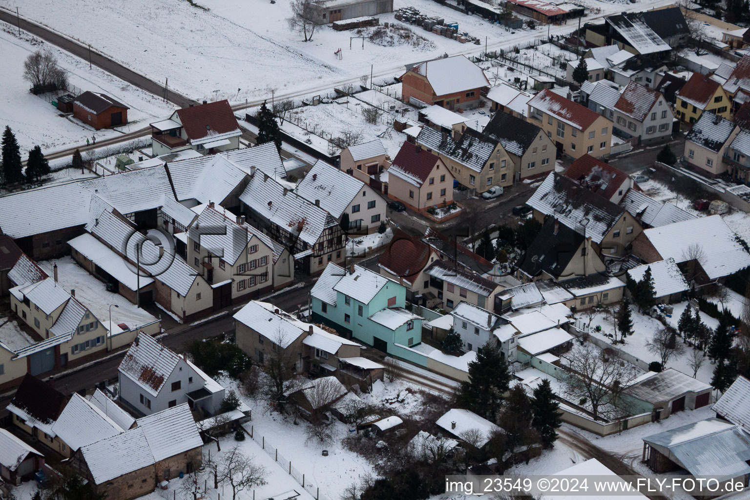 Saarstr in Kandel in the state Rhineland-Palatinate, Germany out of the air