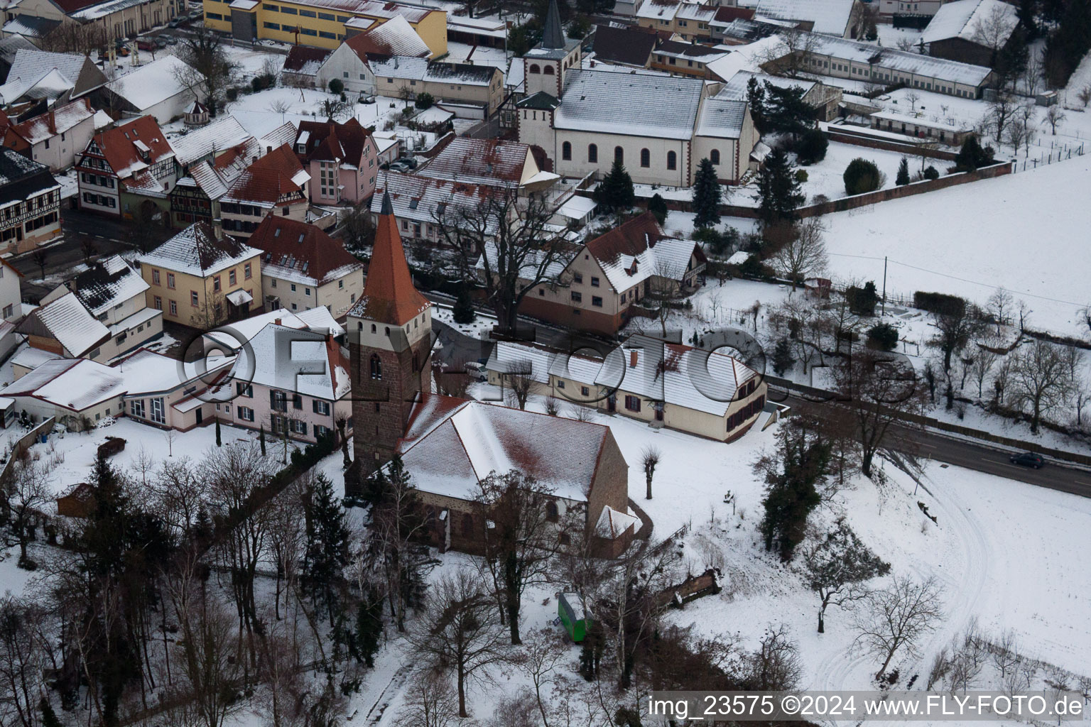 Minfeld in the state Rhineland-Palatinate, Germany out of the air