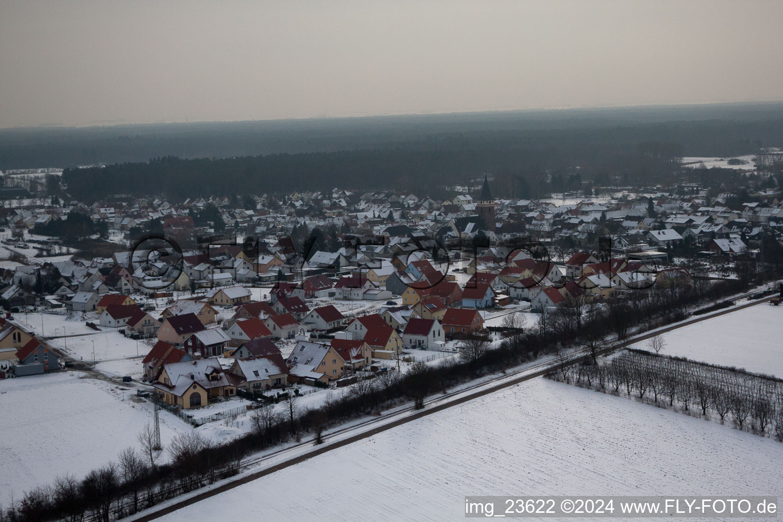 District Schaidt in Wörth am Rhein in the state Rhineland-Palatinate, Germany out of the air