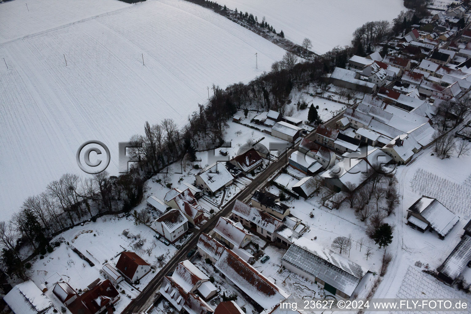 Vollmersweiler in the state Rhineland-Palatinate, Germany out of the air