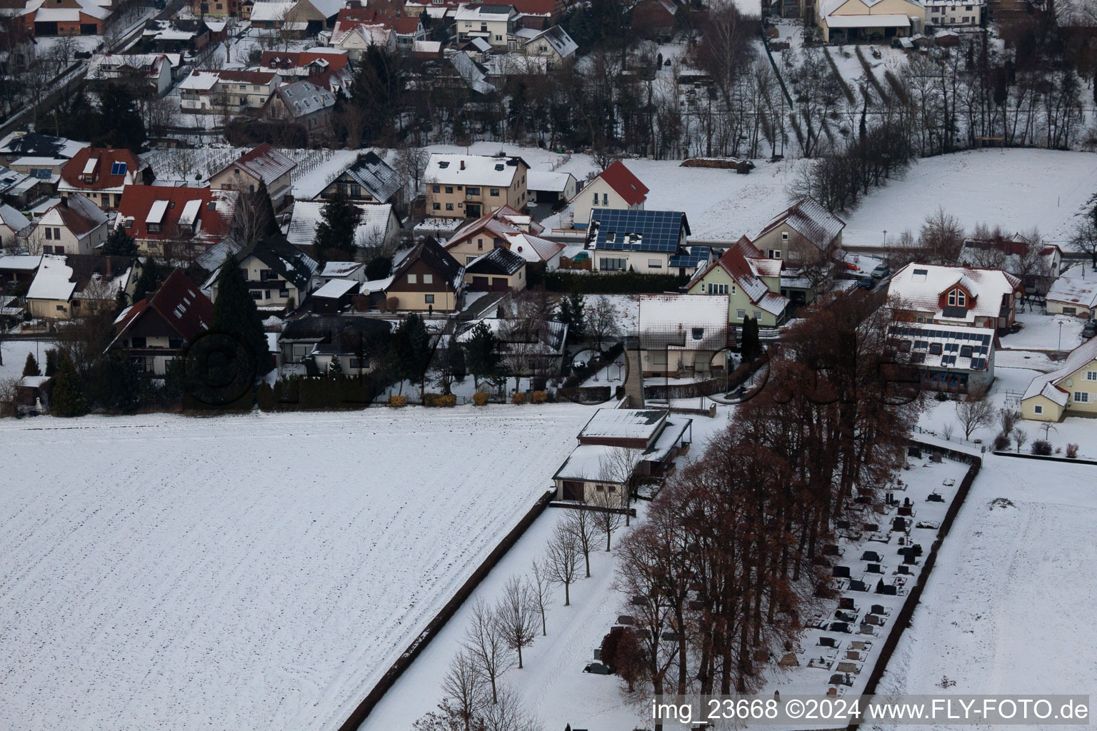 Dierbach in the state Rhineland-Palatinate, Germany from above