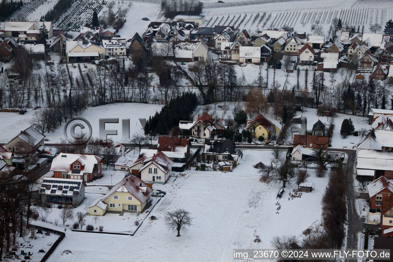 Dierbach in the state Rhineland-Palatinate, Germany seen from above