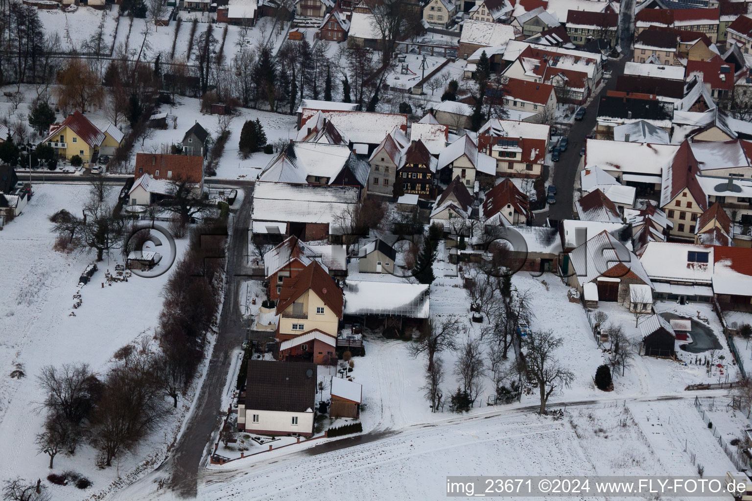 Dierbach in the state Rhineland-Palatinate, Germany from the plane