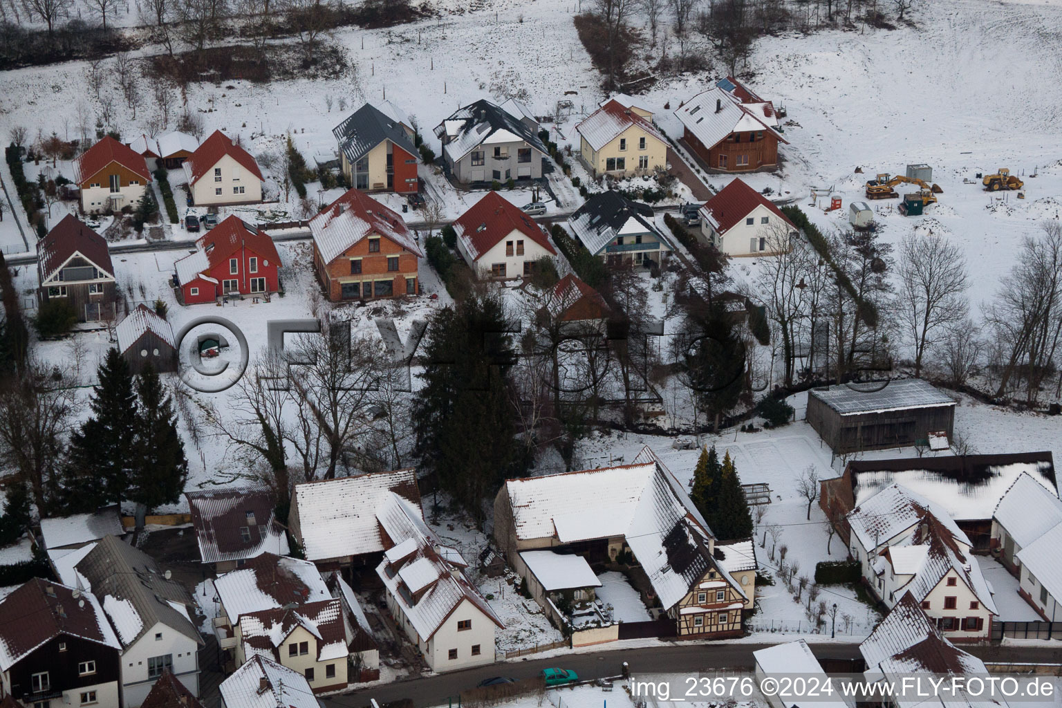 Dierbach in the state Rhineland-Palatinate, Germany from the drone perspective