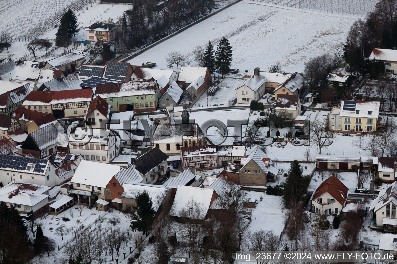 Dierbach in the state Rhineland-Palatinate, Germany from a drone