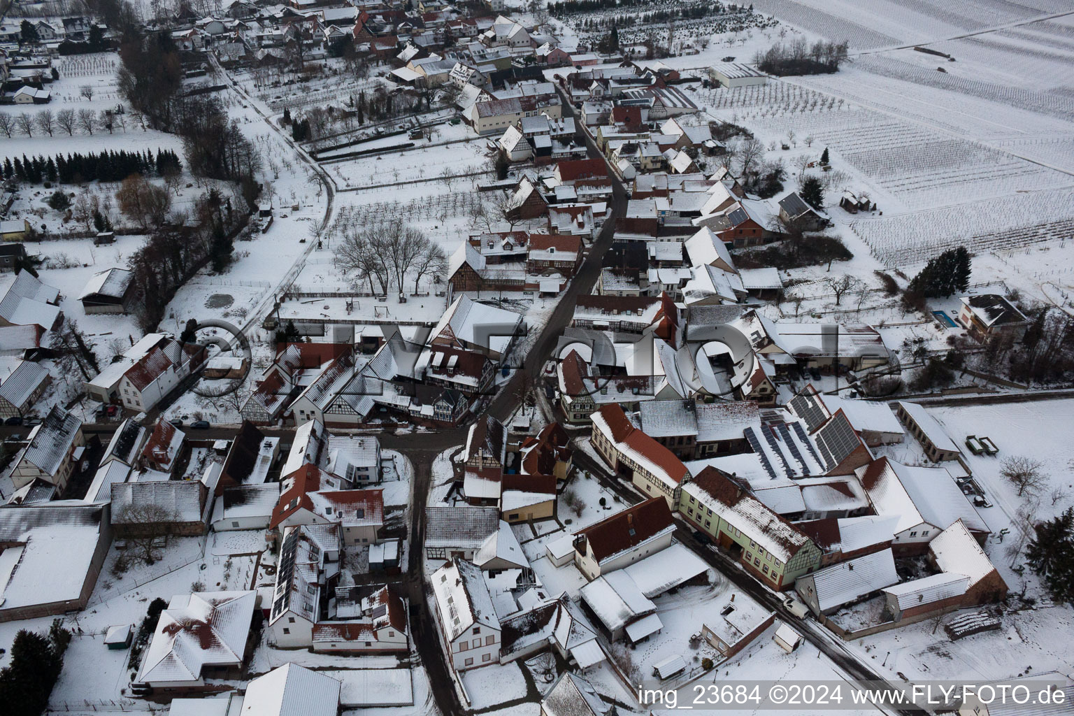 Dierbach in the state Rhineland-Palatinate, Germany out of the air