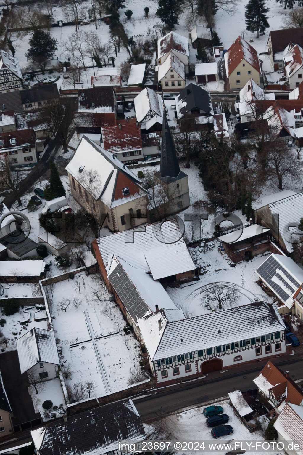 Barbelroth in the state Rhineland-Palatinate, Germany from the drone perspective