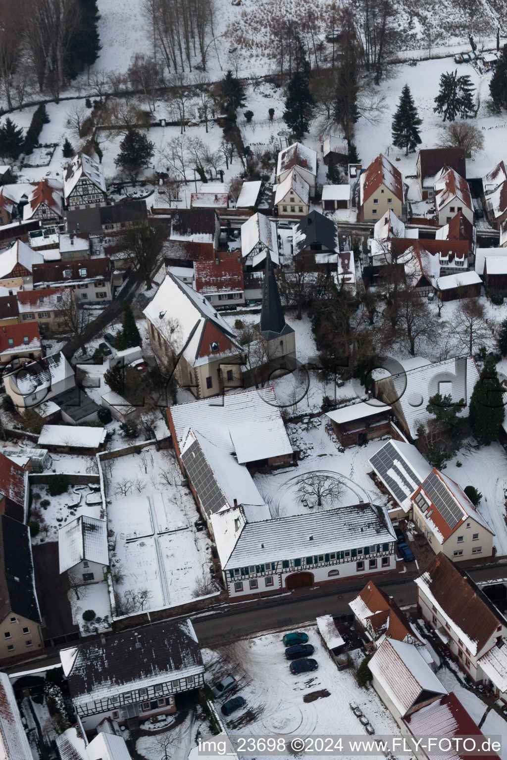 Barbelroth in the state Rhineland-Palatinate, Germany from the drone perspective