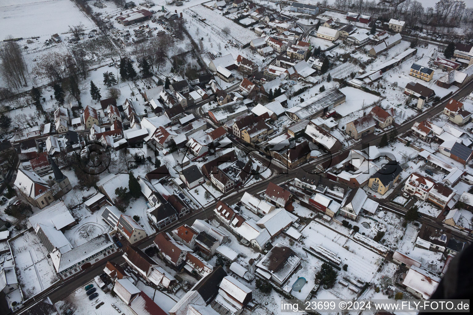 Barbelroth in the state Rhineland-Palatinate, Germany from a drone