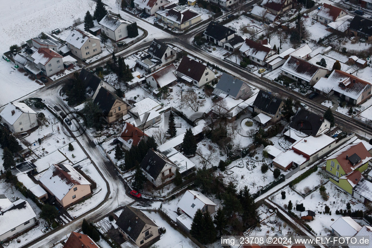 Barbelroth in the state Rhineland-Palatinate, Germany viewn from the air