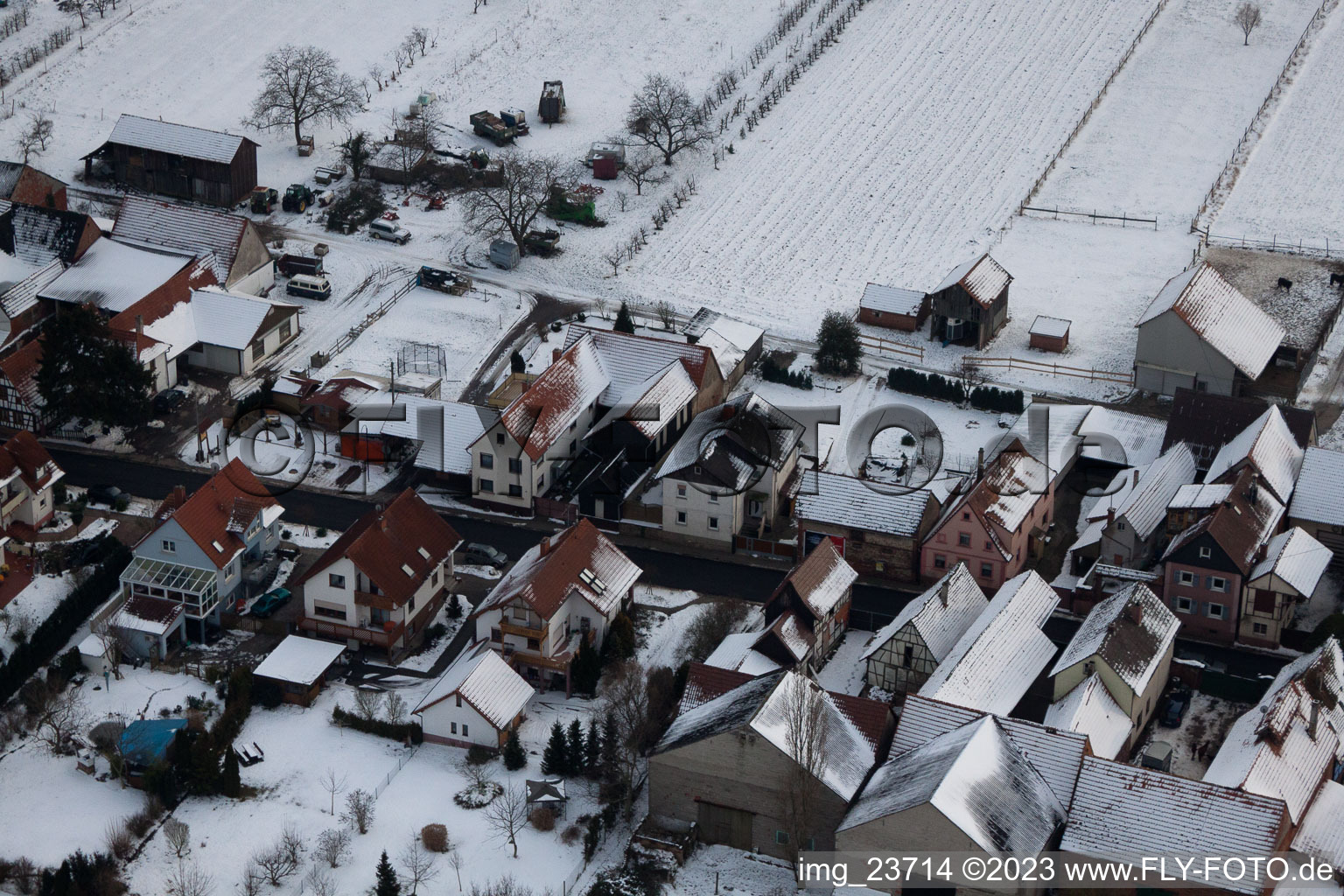 Hergersweiler in the state Rhineland-Palatinate, Germany from above