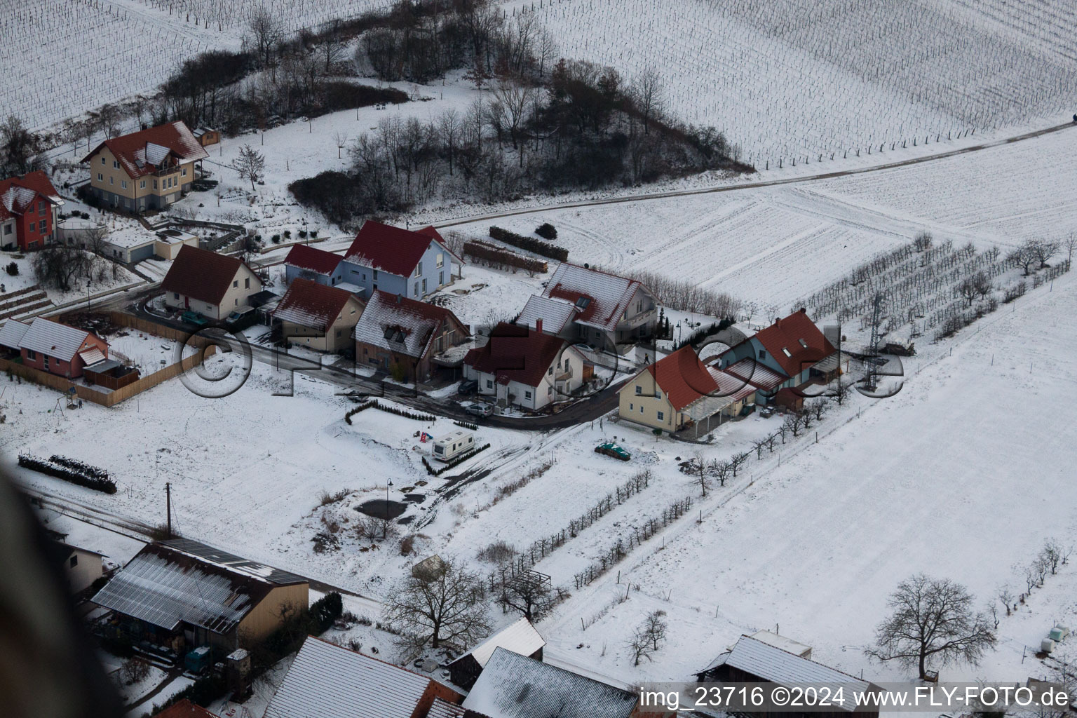 Hergersweiler in the state Rhineland-Palatinate, Germany seen from above