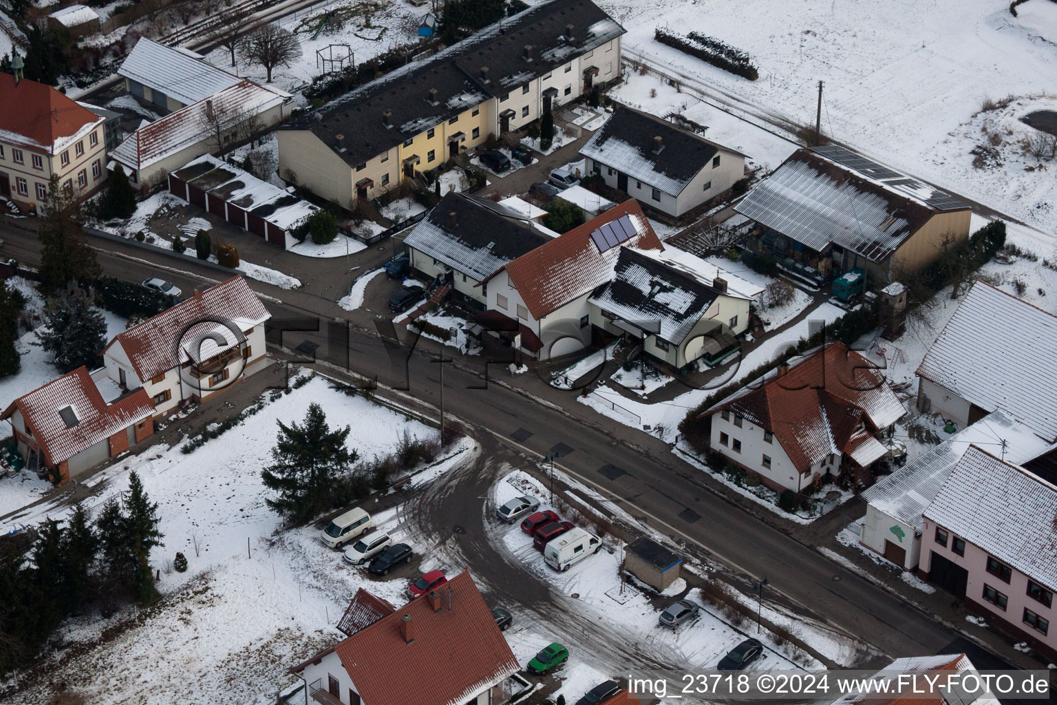 Bird's eye view of Hergersweiler in the state Rhineland-Palatinate, Germany