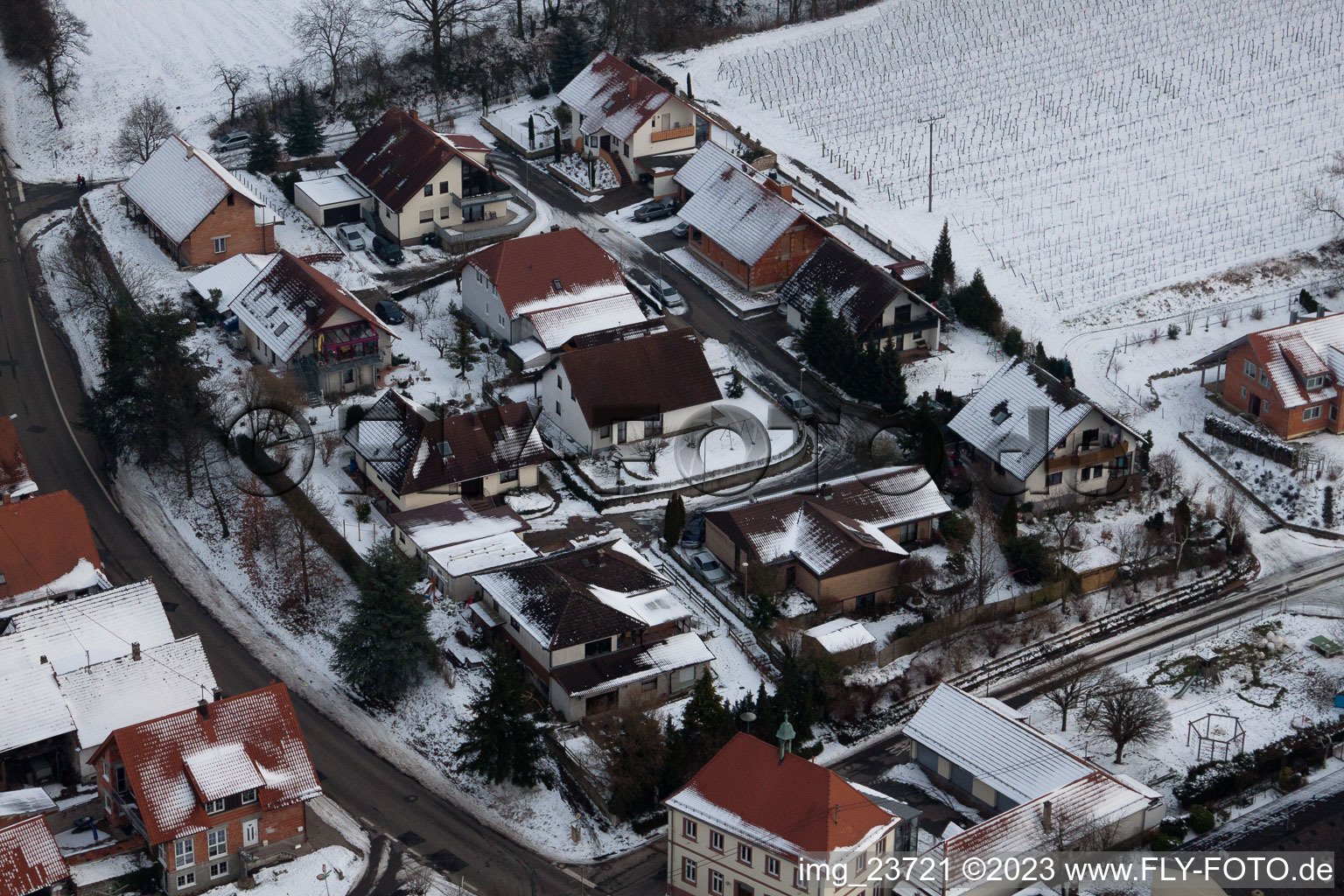 Drone image of Hergersweiler in the state Rhineland-Palatinate, Germany