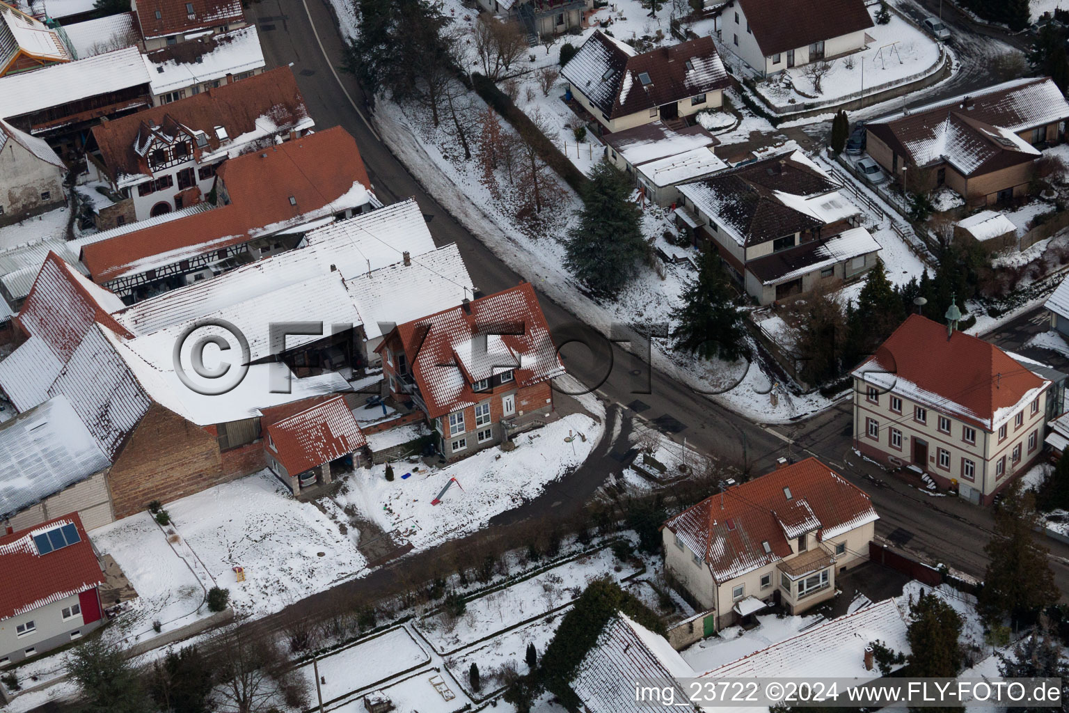 Hergersweiler in the state Rhineland-Palatinate, Germany from the drone perspective