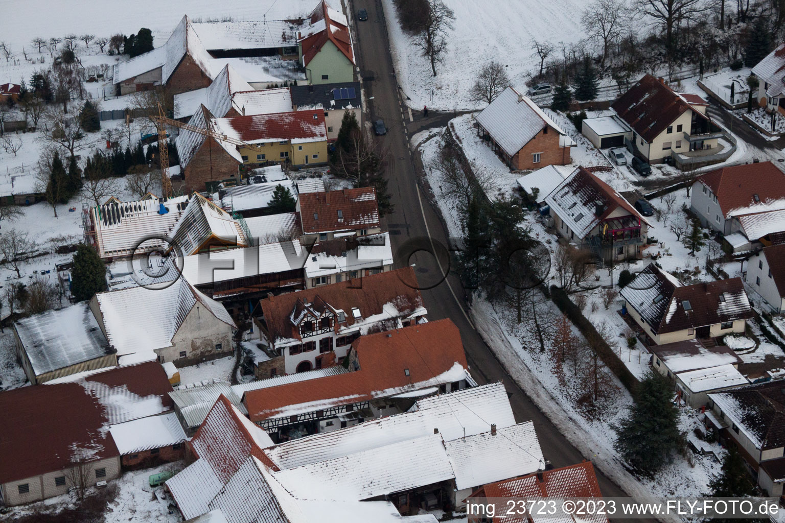 Hergersweiler in the state Rhineland-Palatinate, Germany from a drone