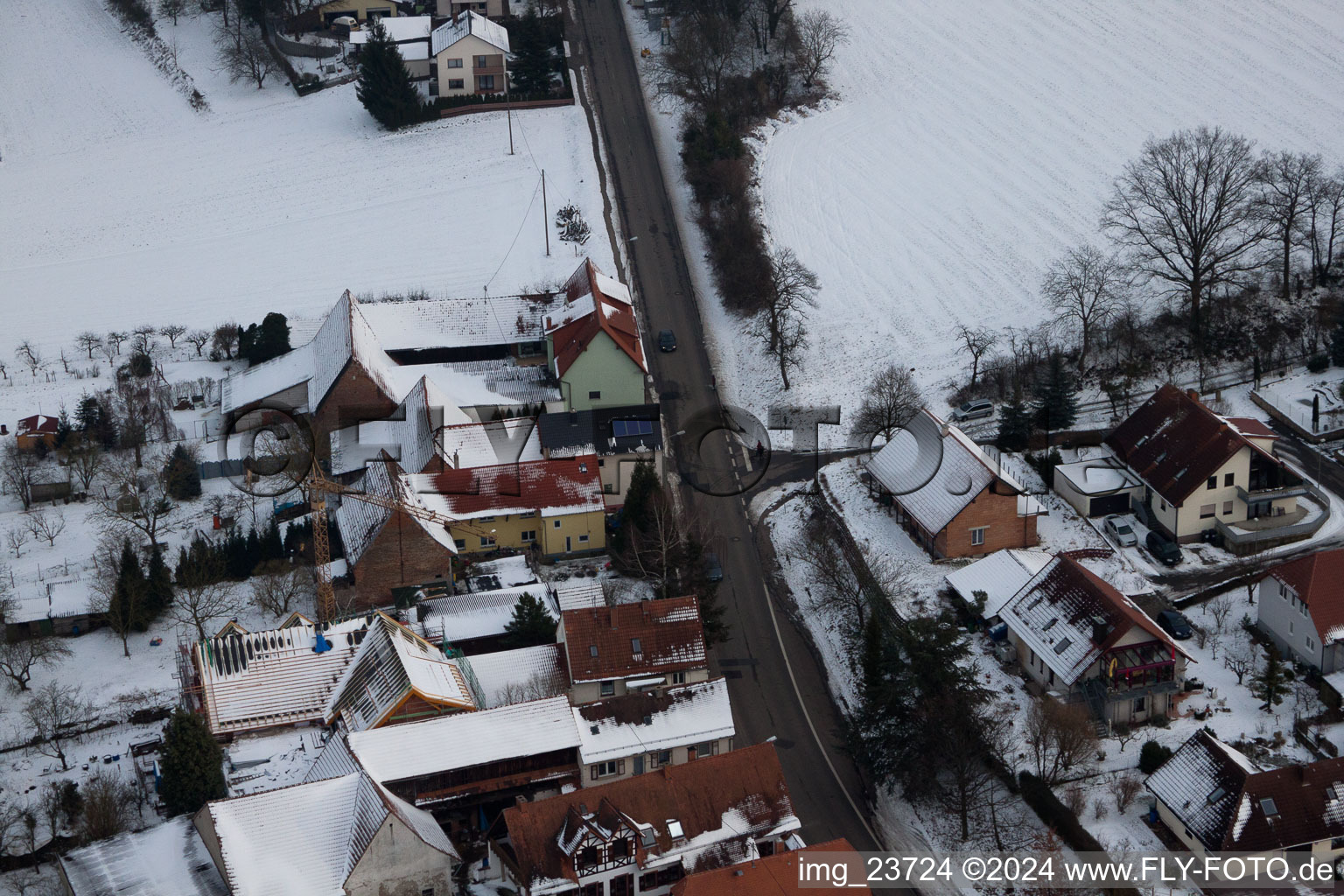 Hergersweiler in the state Rhineland-Palatinate, Germany seen from a drone