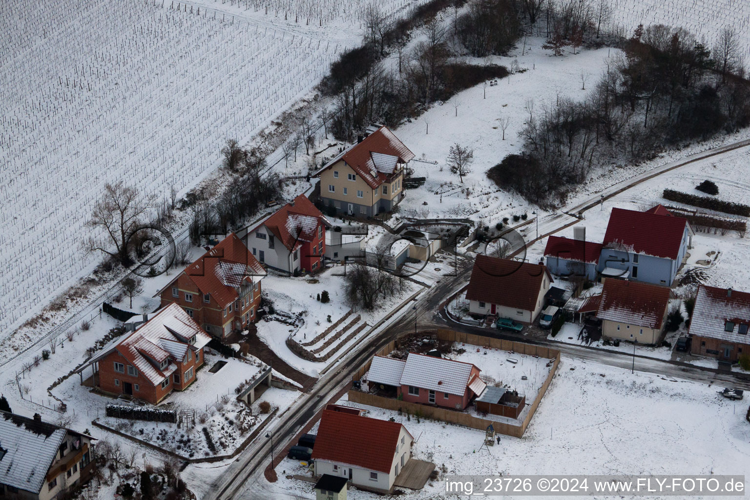 Aerial photograpy of Hergersweiler in the state Rhineland-Palatinate, Germany