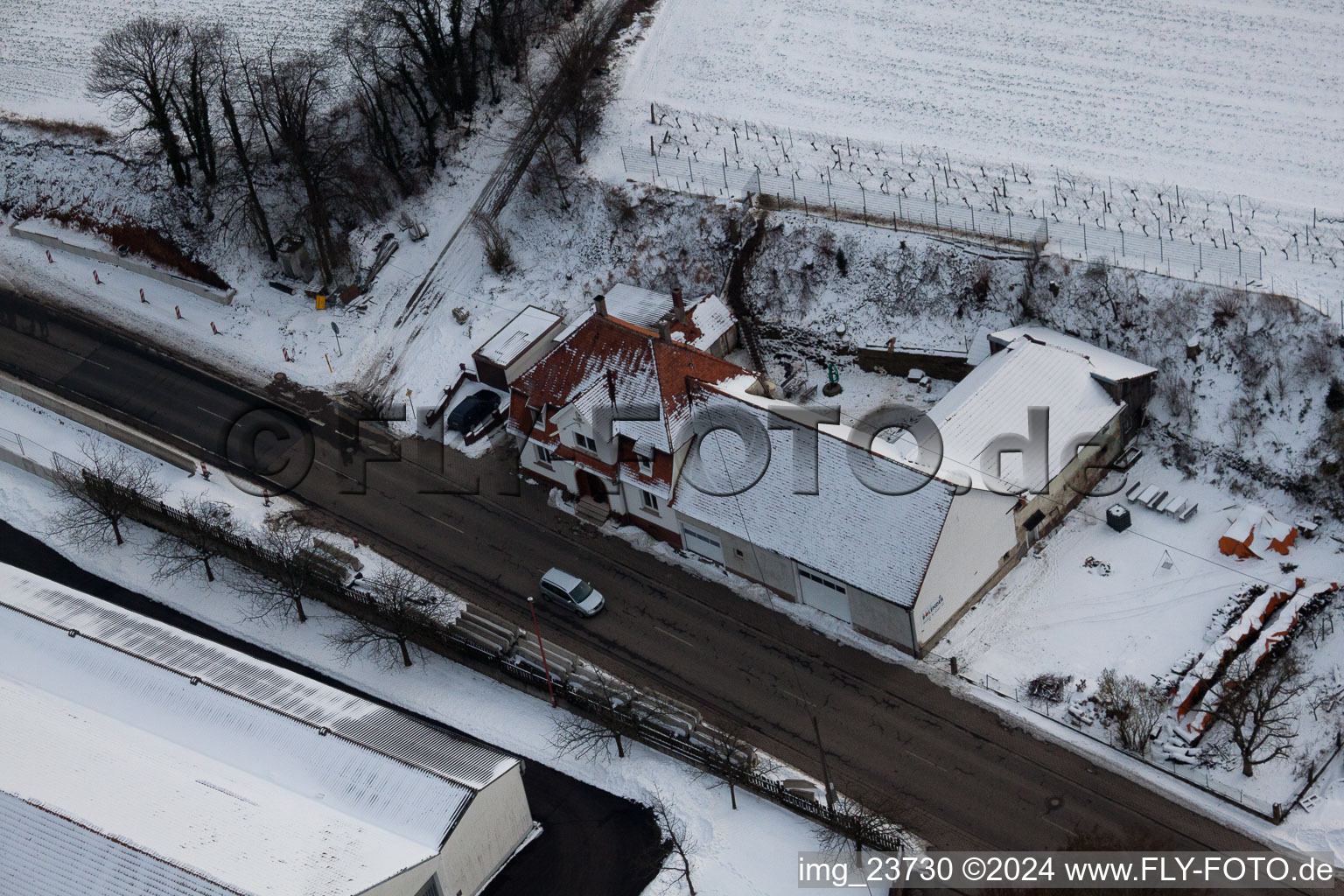 Hergersweiler in the state Rhineland-Palatinate, Germany seen from above