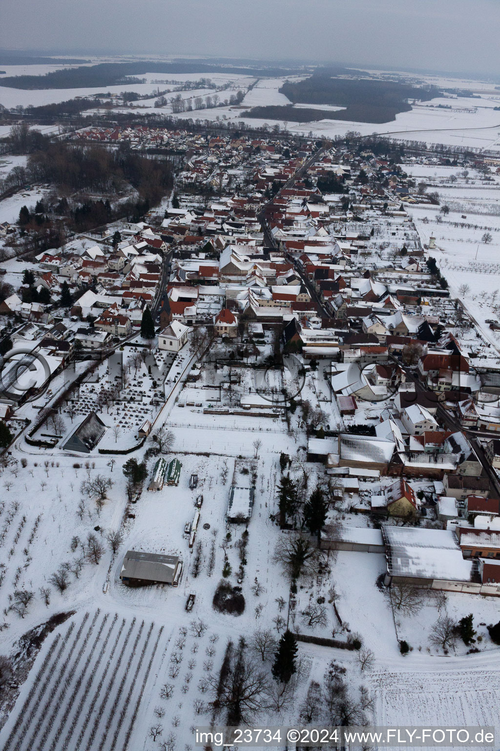 Winden in the state Rhineland-Palatinate, Germany viewn from the air