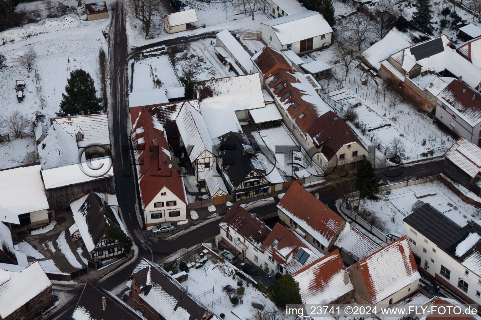 Winden in the state Rhineland-Palatinate, Germany from a drone