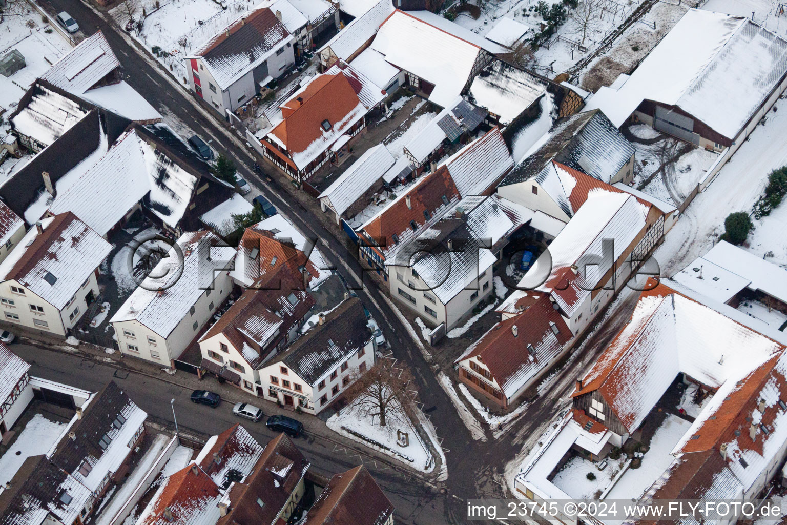 Oblique view of Winden in the state Rhineland-Palatinate, Germany