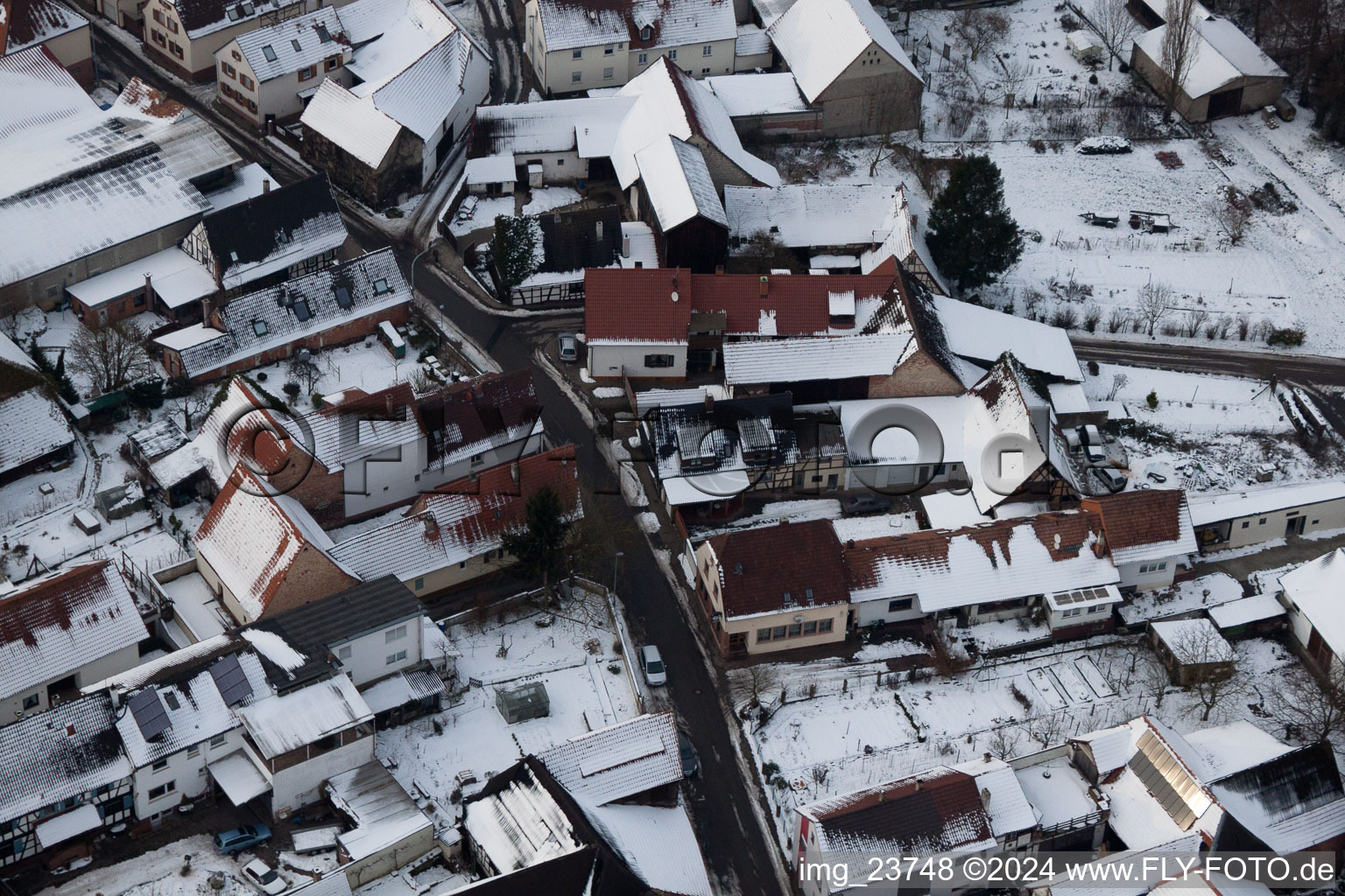 Winden in the state Rhineland-Palatinate, Germany seen from above