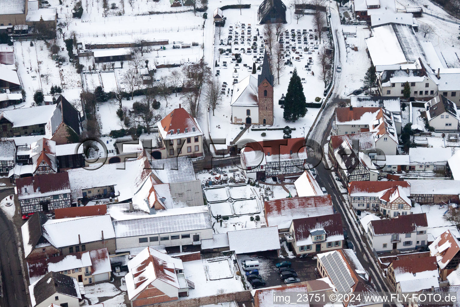 Winden in the state Rhineland-Palatinate, Germany viewn from the air