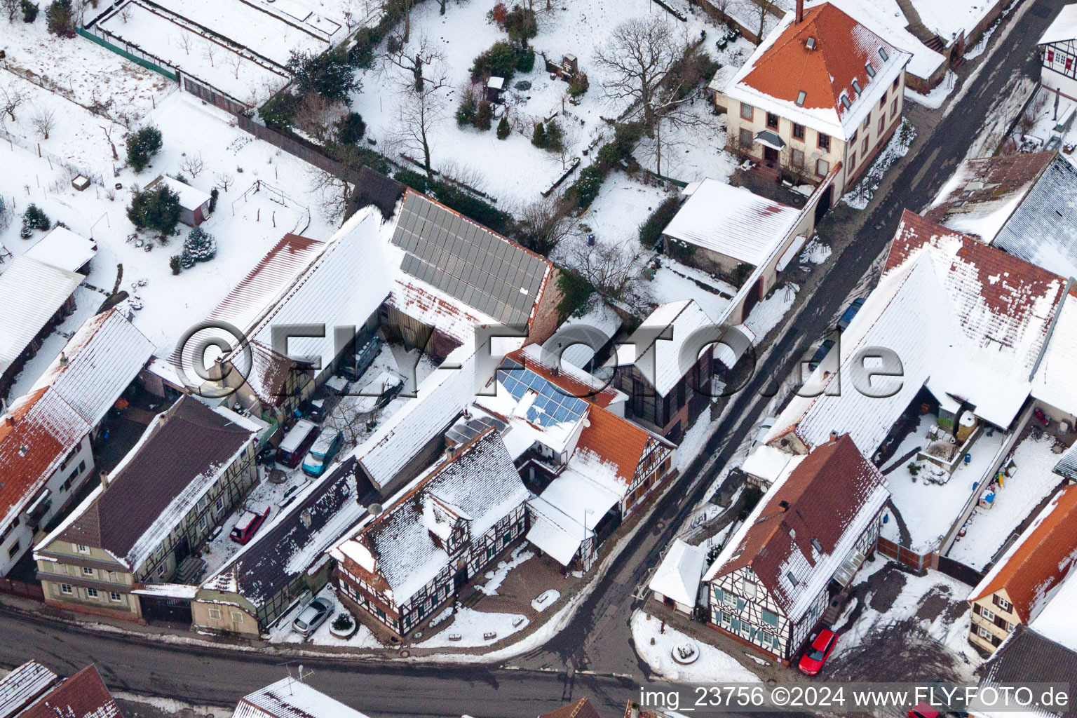 Oblique view of City hall in Winden in the state Rhineland-Palatinate, Germany