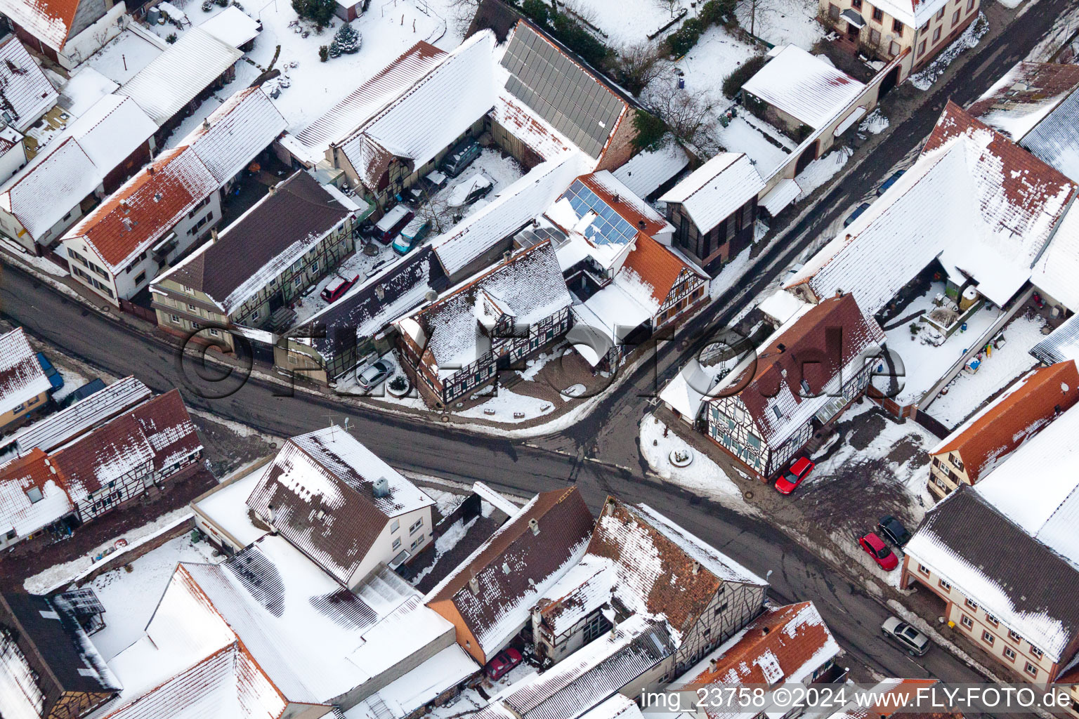 Drone image of Winden in the state Rhineland-Palatinate, Germany