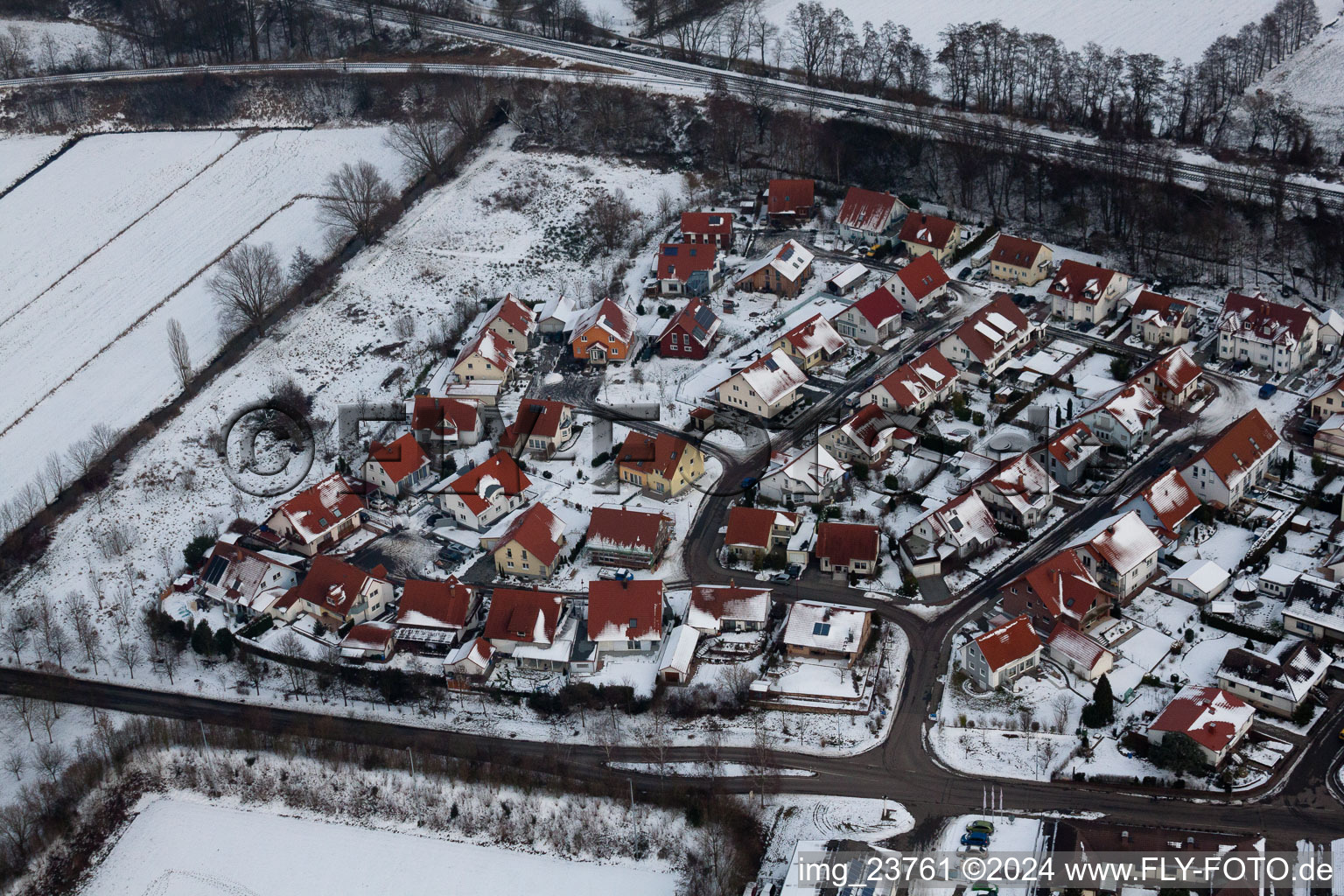 Winden in the state Rhineland-Palatinate, Germany seen from a drone