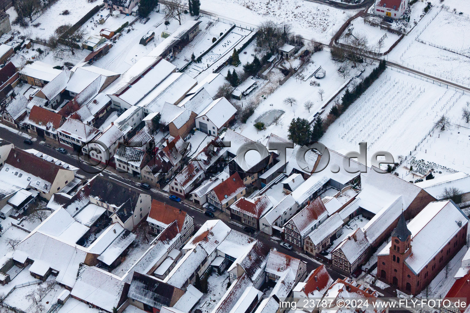 Steinweiler in the state Rhineland-Palatinate, Germany out of the air