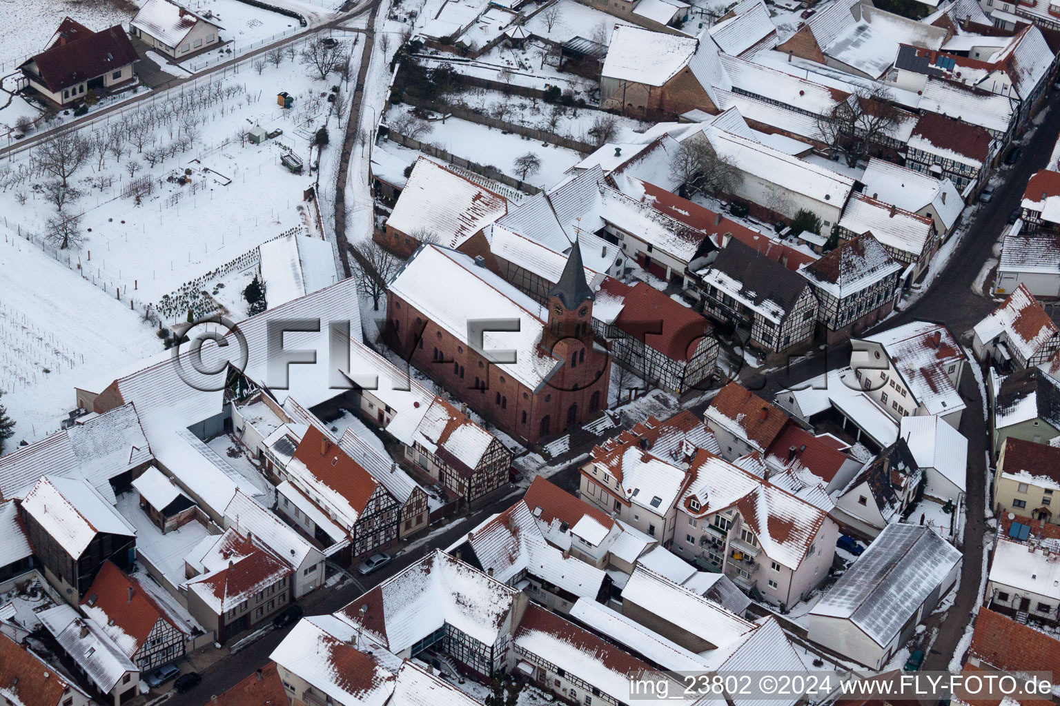 Steinweiler in the state Rhineland-Palatinate, Germany out of the air