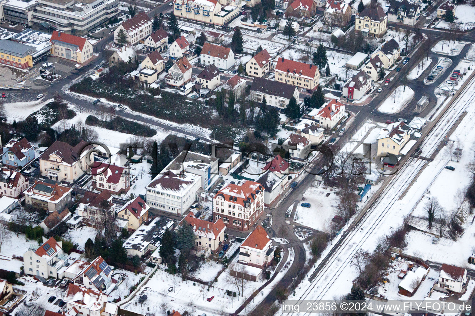 Bismarckstrasse Gartenstr in Kandel in the state Rhineland-Palatinate, Germany